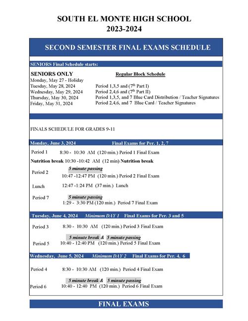 Spring Finals 2024